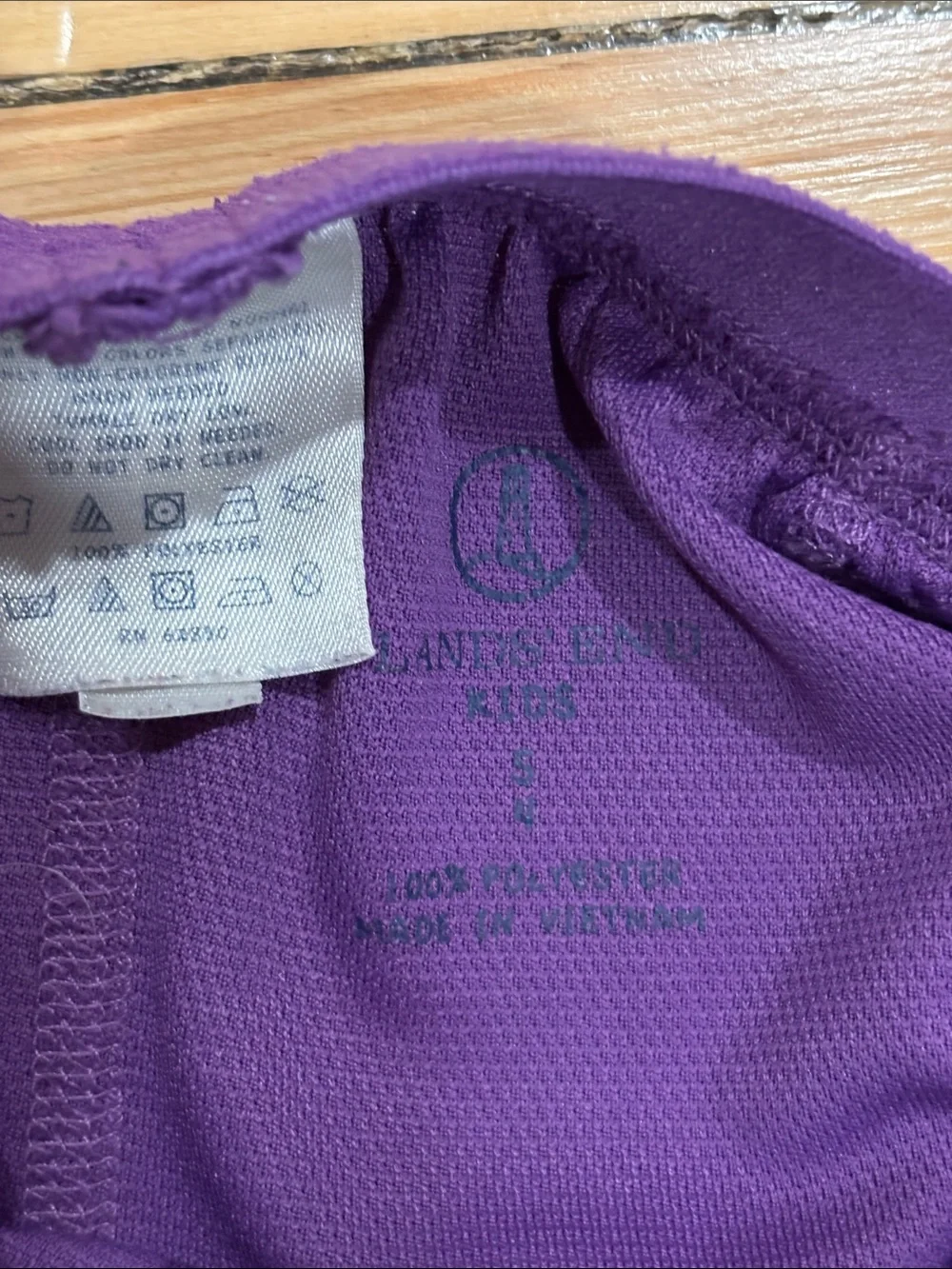Lands' End Kids Solid Purple Long-Sleeve Pajama Set - Deep Purple